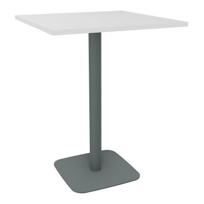 TABLE MANGE DEBOUT CARRÉE 80X80 CM PIED CENTRAL H104,5 CM  ÉP. 25 MM  MG SU