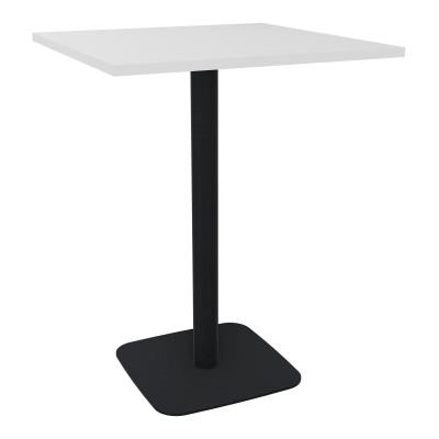 TABLE MANGE DEBOUT CARRÉE 80X80 CM PIED CENTRAL H104,5 CM  ÉP. 25 MM  MG ZP