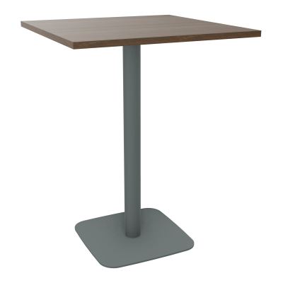 TABLE MANGE DEBOUT CARRÉE 80X80 CM PIED CENTRAL H104,5 CM  ÉP. 25 MM  N6 SU