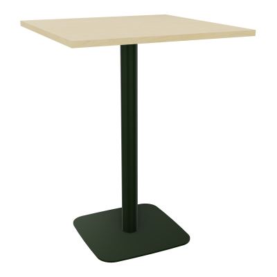 TABLE MANGE DEBOUT CARRÉE 80X80 CM PIED CENTRAL H104,5 CM  ÉP. 25 MM  N8 ST