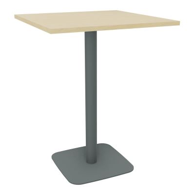 TABLE MANGE DEBOUT CARRÉE 80X80 CM PIED CENTRAL H104,5 CM  ÉP. 25 MM  N8 SU