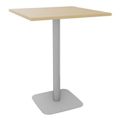 TABLE MANGE DEBOUT CARRÉE 80X80 CM PIED CENTRAL H104,5 CM  ÉP. 25 MM  R1 SA