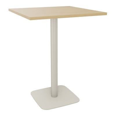 TABLE MANGE DEBOUT CARRÉE 80X80 CM PIED CENTRAL H104,5 CM  ÉP. 25 MM  R1 ZC