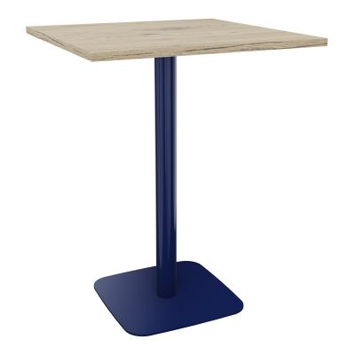 TABLE MANGE DEBOUT CARRÉE 80X80 CM PIED CENTRAL H104,5 CM  ÉP. 25 MM  R3 X4