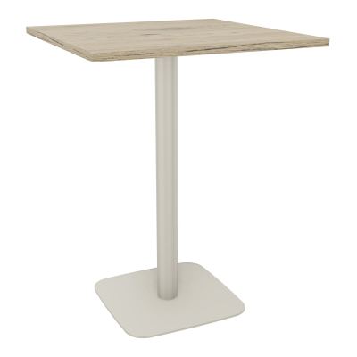 TABLE MANGE DEBOUT CARRÉE 80X80 CM PIED CENTRAL H104,5 CM  ÉP. 25 MM  R3 ZC
