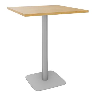 TABLE MANGE DEBOUT CARRÉE 80X80 CM PIED CENTRAL H104,5 CM  ÉP. 25 MM  R5 SA