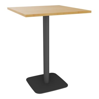 TABLE MANGE DEBOUT CARRÉE 80X80 CM PIED CENTRAL H104,5 CM  ÉP. 25 MM  R5 SC