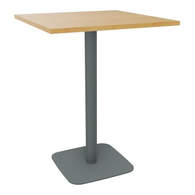 TABLE MANGE DEBOUT CARRÉE 80X80 CM PIED CENTRAL H104,5 CM  ÉP. 25 MM  R5 SU