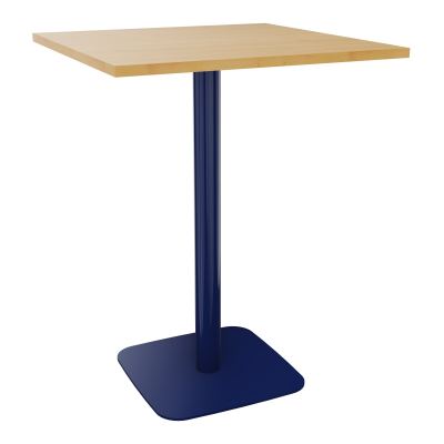 TABLE MANGE DEBOUT CARRÉE 80X80 CM PIED CENTRAL H104,5 CM  ÉP. 25 MM  R5 X4