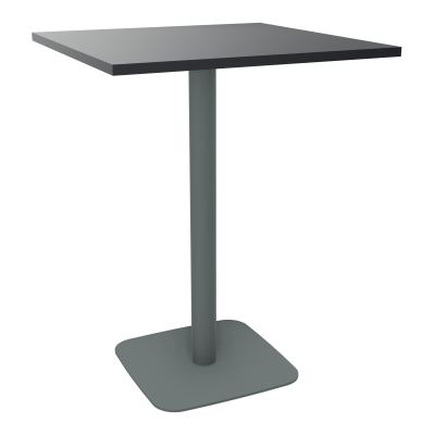 TABLE MANGE DEBOUT CARRÉE 80X80 CM PIED CENTRAL H104,5 CM  ÉP. 25 MM  R9 SU