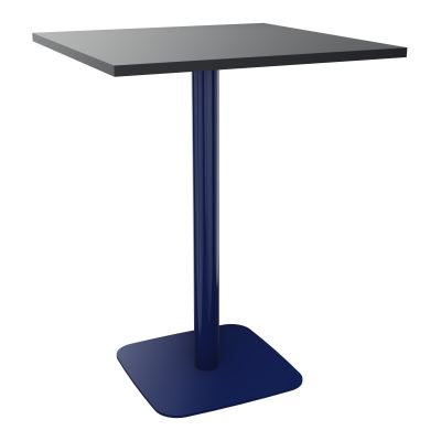 TABLE MANGE DEBOUT CARRÉE 80X80 CM PIED CENTRAL H104,5 CM  ÉP. 25 MM  R9 X4