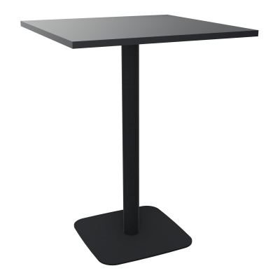 TABLE MANGE DEBOUT CARRÉE 80X80 CM PIED CENTRAL H104,5 CM  ÉP. 25 MM  R9 ZP