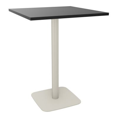 TABLE MANGE DEBOUT CARRÉE 80X80 CM PIED CENTRAL H104,5 CM  ÉP. 25 MM  RK ZC