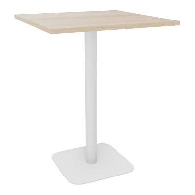 TABLE MANGE DEBOUT CARRÉE 80X80 CM PIED CENTRAL H104,5 CM  ÉP. 25 MM  RZ SO