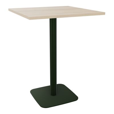 TABLE MANGE DEBOUT CARRÉE 80X80 CM PIED CENTRAL H104,5 CM  ÉP. 25 MM  RZ ST