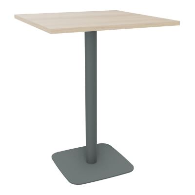 TABLE MANGE DEBOUT CARRÉE 80X80 CM PIED CENTRAL H104,5 CM  ÉP. 25 MM  RZ SU