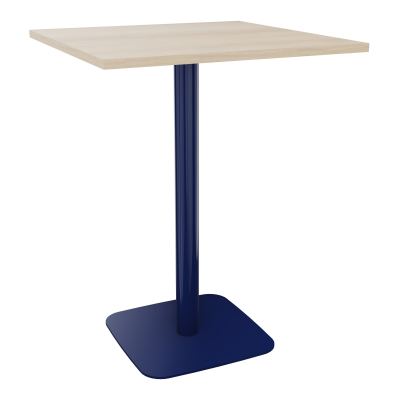 TABLE MANGE DEBOUT CARRÉE 80X80 CM PIED CENTRAL H104,5 CM  ÉP. 25 MM  RZ X4