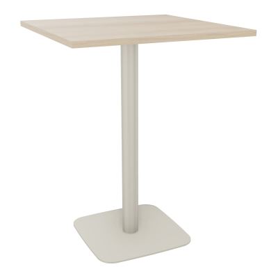 TABLE MANGE DEBOUT CARRÉE 80X80 CM PIED CENTRAL H104,5 CM  ÉP. 25 MM  RZ ZC