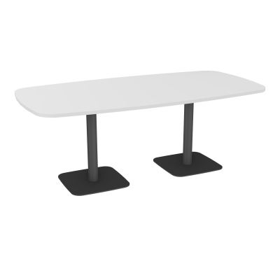 TABLE OVALE P100X200 PRÉ PERÇÉ OBT 2XPIEDS CENTRAUX  ÉP. 25 MM  MG SC
