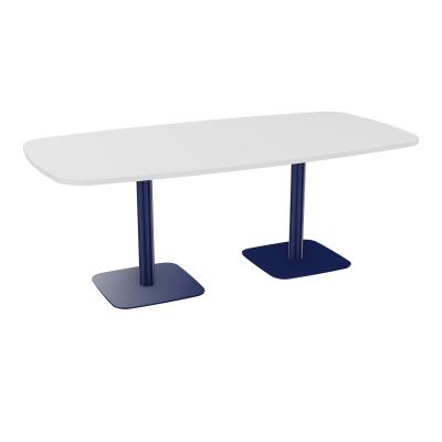 TABLE OVALE P100X200 PRÉ PERÇÉ OBT 2XPIEDS CENTRAUX  ÉP. 25 MM  MG X4