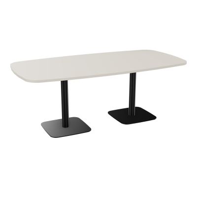 TABLE OVALE P100X200 PRÉ PERÇÉ OBT 2XPIEDS CENTRAUX  ÉP. 25 MM  N5 SG