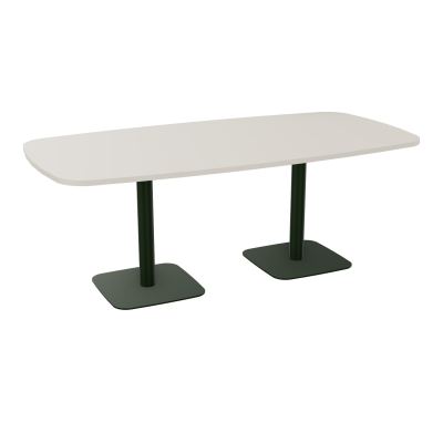 TABLE OVALE P100X200 PRÉ PERÇÉ OBT 2XPIEDS CENTRAUX  ÉP. 25 MM  N5 ST