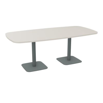 TABLE OVALE P100X200 PRÉ PERÇÉ OBT 2XPIEDS CENTRAUX  ÉP. 25 MM  N5 SU