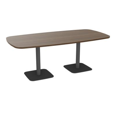 TABLE OVALE P100X200 PRÉ PERÇÉ OBT 2XPIEDS CENTRAUX  ÉP. 25 MM  N6 SC