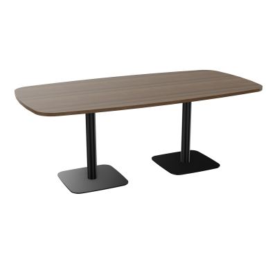 TABLE OVALE P100X200 PRÉ PERÇÉ OBT 2XPIEDS CENTRAUX  ÉP. 25 MM  N6 SG
