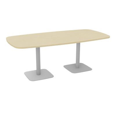TABLE OVALE P100X200 PRÉ PERÇÉ OBT 2XPIEDS CENTRAUX  ÉP. 25 MM  N8 SA