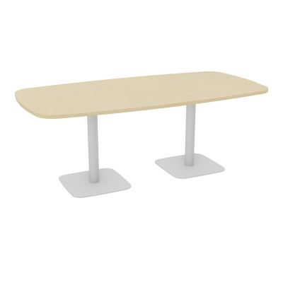 TABLE OVALE P100X200 PRÉ PERÇÉ OBT 2XPIEDS CENTRAUX  ÉP. 25 MM  N8 SD