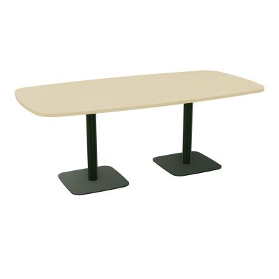 TABLE OVALE P100X200 PRÉ PERÇÉ OBT 2XPIEDS CENTRAUX  ÉP. 25 MM  N8 ST