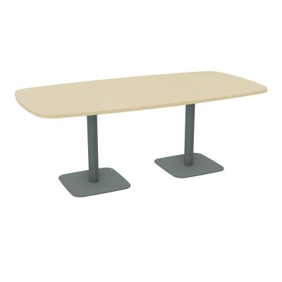 TABLE OVALE P100X200 PRÉ PERÇÉ OBT 2XPIEDS CENTRAUX  ÉP. 25 MM  N8 SU