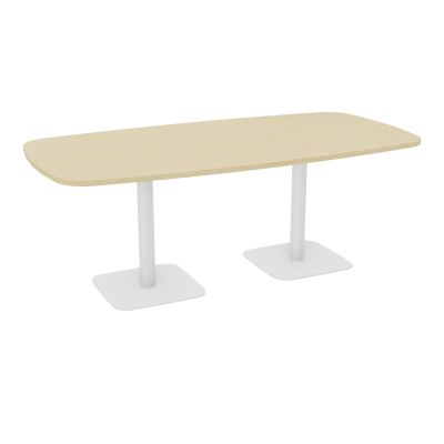 TABLE OVALE P100X200 PRÉ PERÇÉ OBT 2XPIEDS CENTRAUX  ÉP. 25 MM  N8 ZO