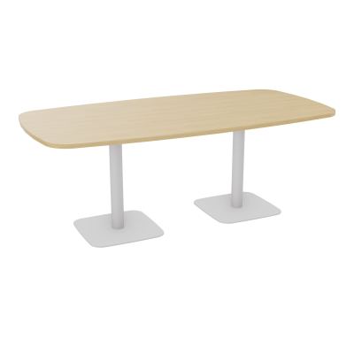 TABLE OVALE P100X200 PRÉ PERÇÉ OBT 2XPIEDS CENTRAUX  ÉP. 25 MM  R1 SD