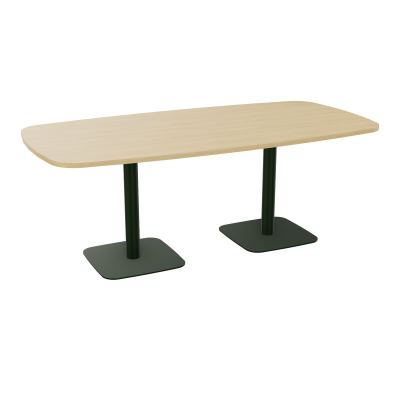 TABLE OVALE P100X200 PRÉ PERÇÉ OBT 2XPIEDS CENTRAUX  ÉP. 25 MM  R1 ST