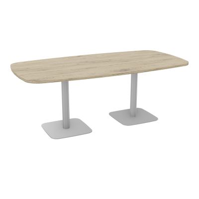 TABLE OVALE P100X200 PRÉ PERÇÉ OBT 2XPIEDS CENTRAUX  ÉP. 25 MM  R3 SA