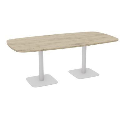 TABLE OVALE P100X200 PRÉ PERÇÉ OBT 2XPIEDS CENTRAUX  ÉP. 25 MM  R3 SD