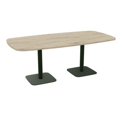 TABLE OVALE P100X200 PRÉ PERÇÉ OBT 2XPIEDS CENTRAUX  ÉP. 25 MM  R3 ST