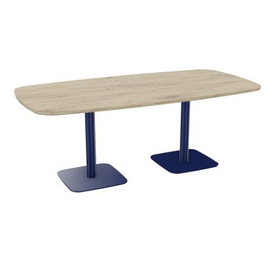 TABLE OVALE P100X200 PRÉ PERÇÉ OBT 2XPIEDS CENTRAUX  ÉP. 25 MM  R3 X4