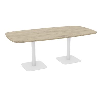 TABLE OVALE P100X200 PRÉ PERÇÉ OBT 2XPIEDS CENTRAUX  ÉP. 25 MM  R3 ZO