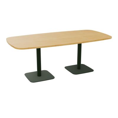 TABLE OVALE P100X200 PRÉ PERÇÉ OBT 2XPIEDS CENTRAUX  ÉP. 25 MM  R5 ST