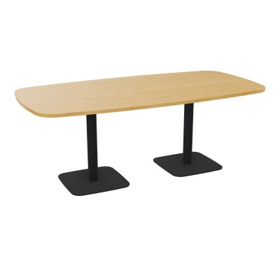 TABLE OVALE P100X200 PRÉ PERÇÉ OBT 2XPIEDS CENTRAUX  ÉP. 25 MM  R5 ZP