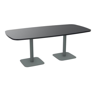 TABLE OVALE P100X200 PRÉ PERÇÉ OBT 2XPIEDS CENTRAUX  ÉP. 25 MM  R9 SU