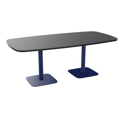 TABLE OVALE P100X200 PRÉ PERÇÉ OBT 2XPIEDS CENTRAUX  ÉP. 25 MM  R9 X4
