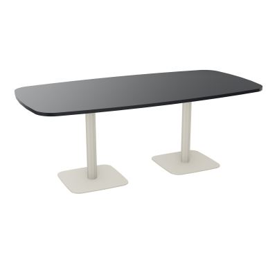 TABLE OVALE P100X200 PRÉ PERÇÉ OBT 2XPIEDS CENTRAUX  ÉP. 25 MM  R9 ZC