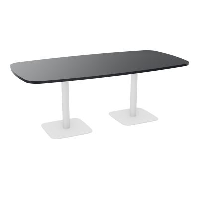 TABLE OVALE P100X200 PRÉ PERÇÉ OBT 2XPIEDS CENTRAUX  ÉP. 25 MM  R9 ZO