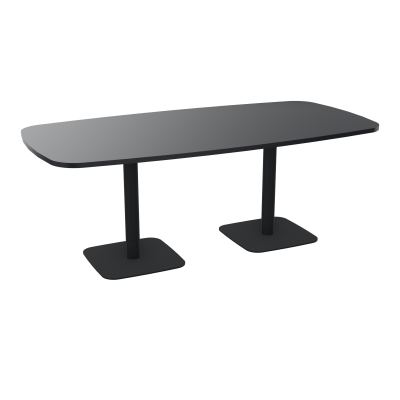 TABLE OVALE P100X200 PRÉ PERÇÉ OBT 2XPIEDS CENTRAUX  ÉP. 25 MM  R9 ZP