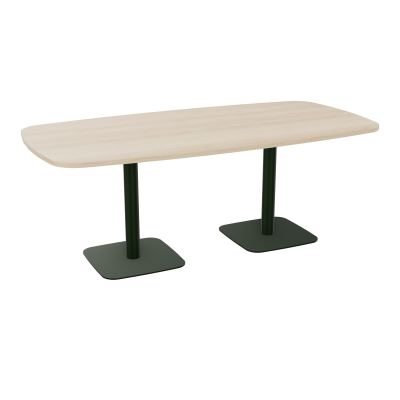 TABLE OVALE P100X200 PRÉ PERÇÉ OBT 2XPIEDS CENTRAUX  ÉP. 25 MM  RZ ST