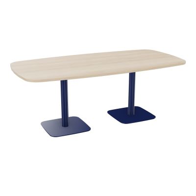 TABLE OVALE P100X200 PRÉ PERÇÉ OBT 2XPIEDS CENTRAUX  ÉP. 25 MM  RZ X4